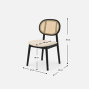 Ellis Rattan Back Cafe Chair