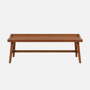 Micah Slat Bench with Angled Legs