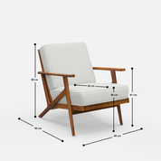 Erne Bouclé Accent Chair - Crafts Mill Bespoke Furniture - Sofas & Accent Chairs