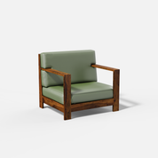 Evelyn 1 Seater Solid Wood Sofa - 36.2"