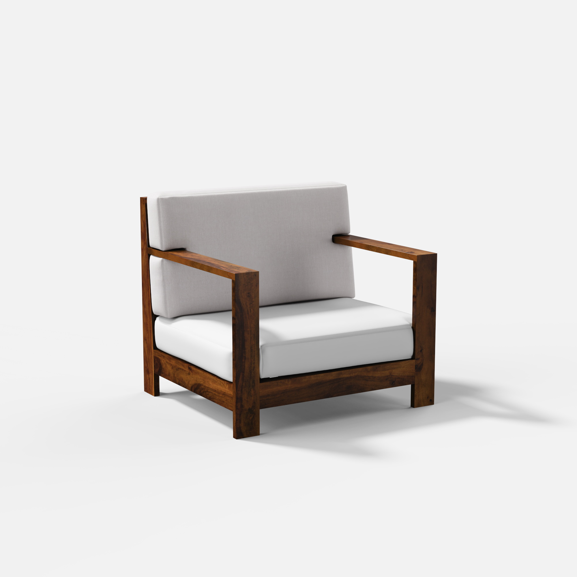 Evelyn 1 Seater Solid Wood Sofa - 36.2"
