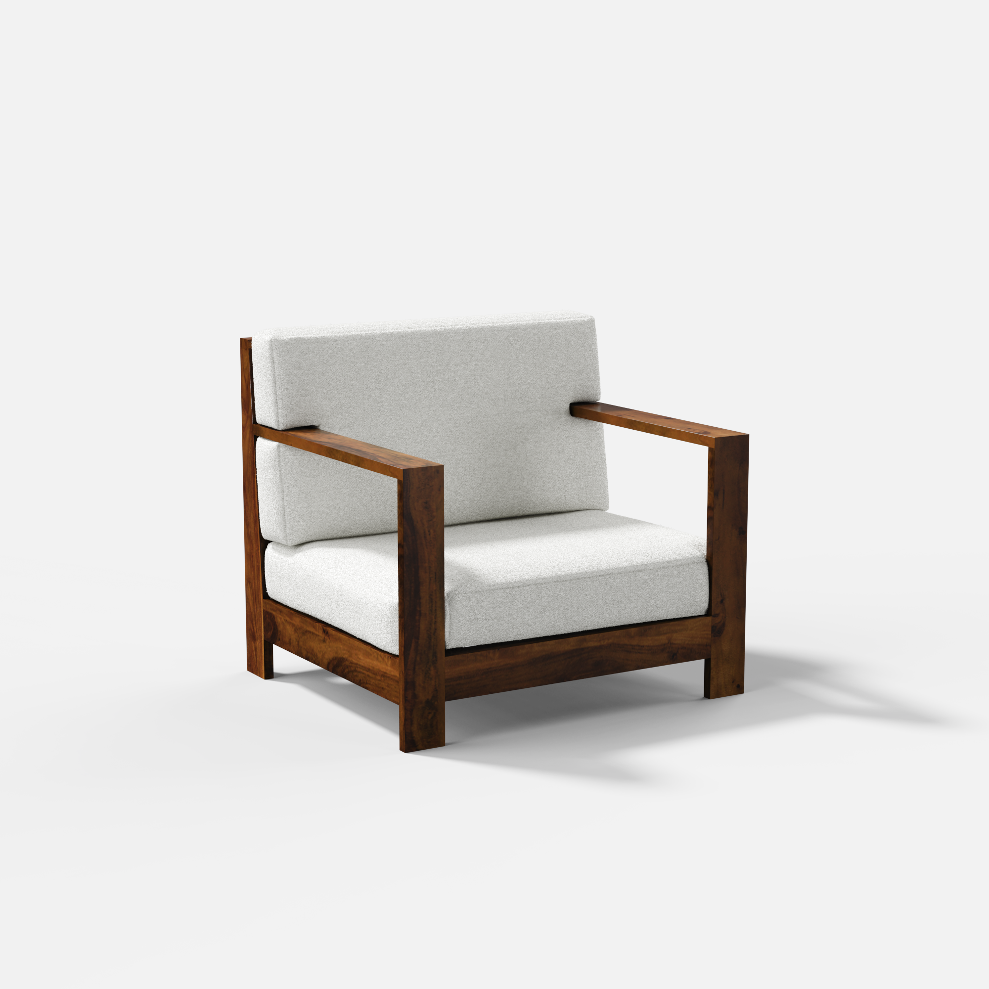 Evelyn 1 Seater Solid Wood Sofa - 36.2"