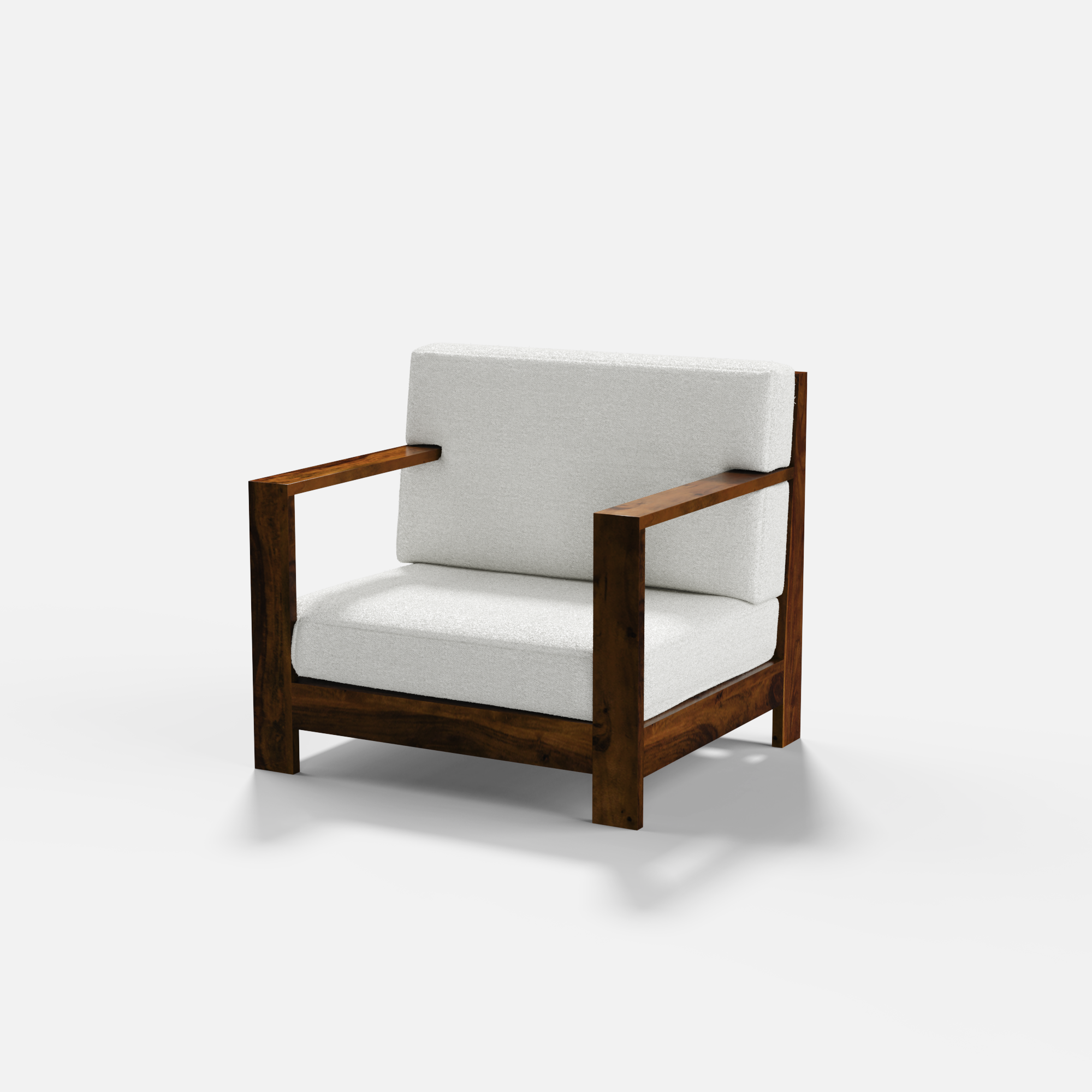 Evelyn 1 Seater Solid Wood Sofa - 36.2"