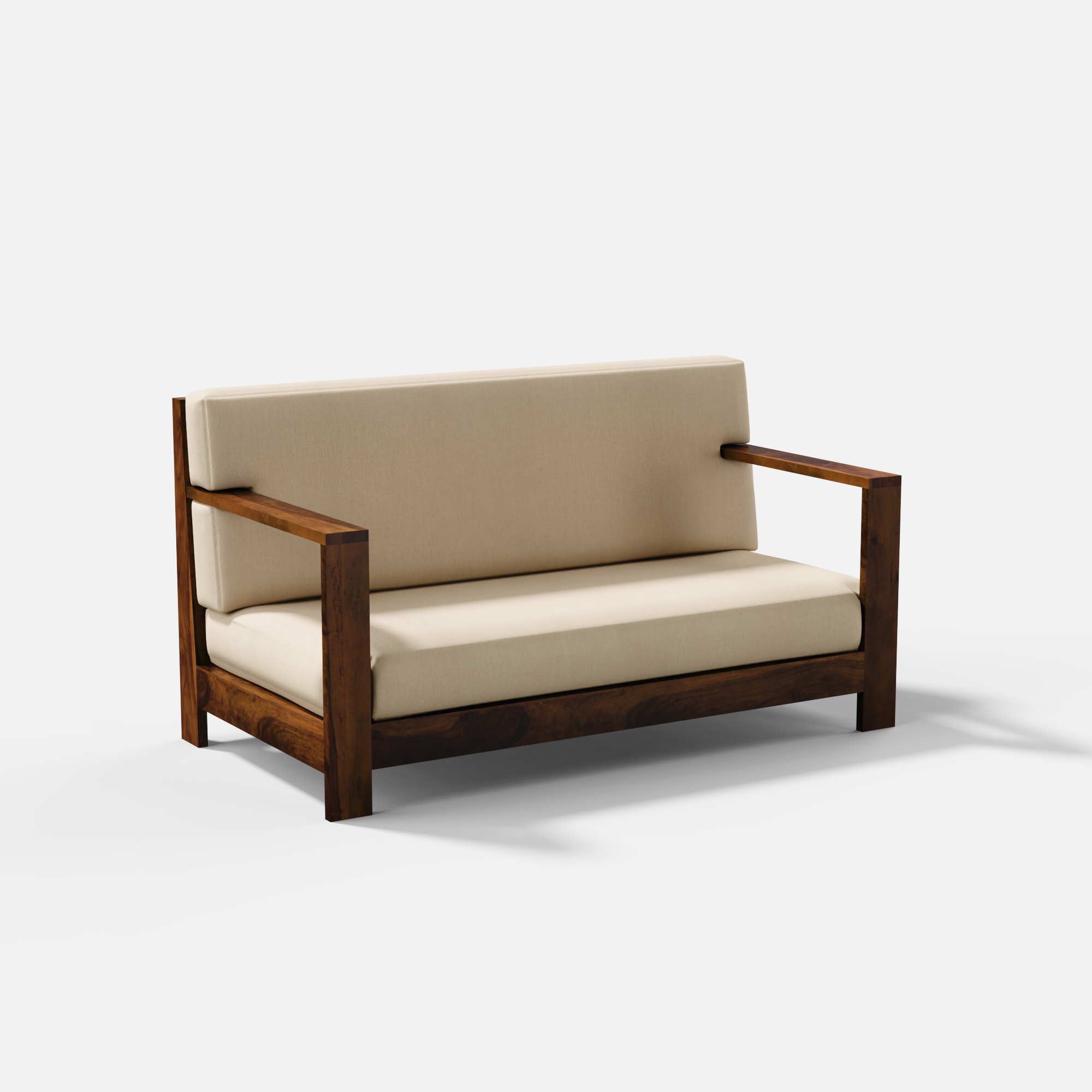 Evelyn 2 Seater Solid Wood Sofa - 60.2"