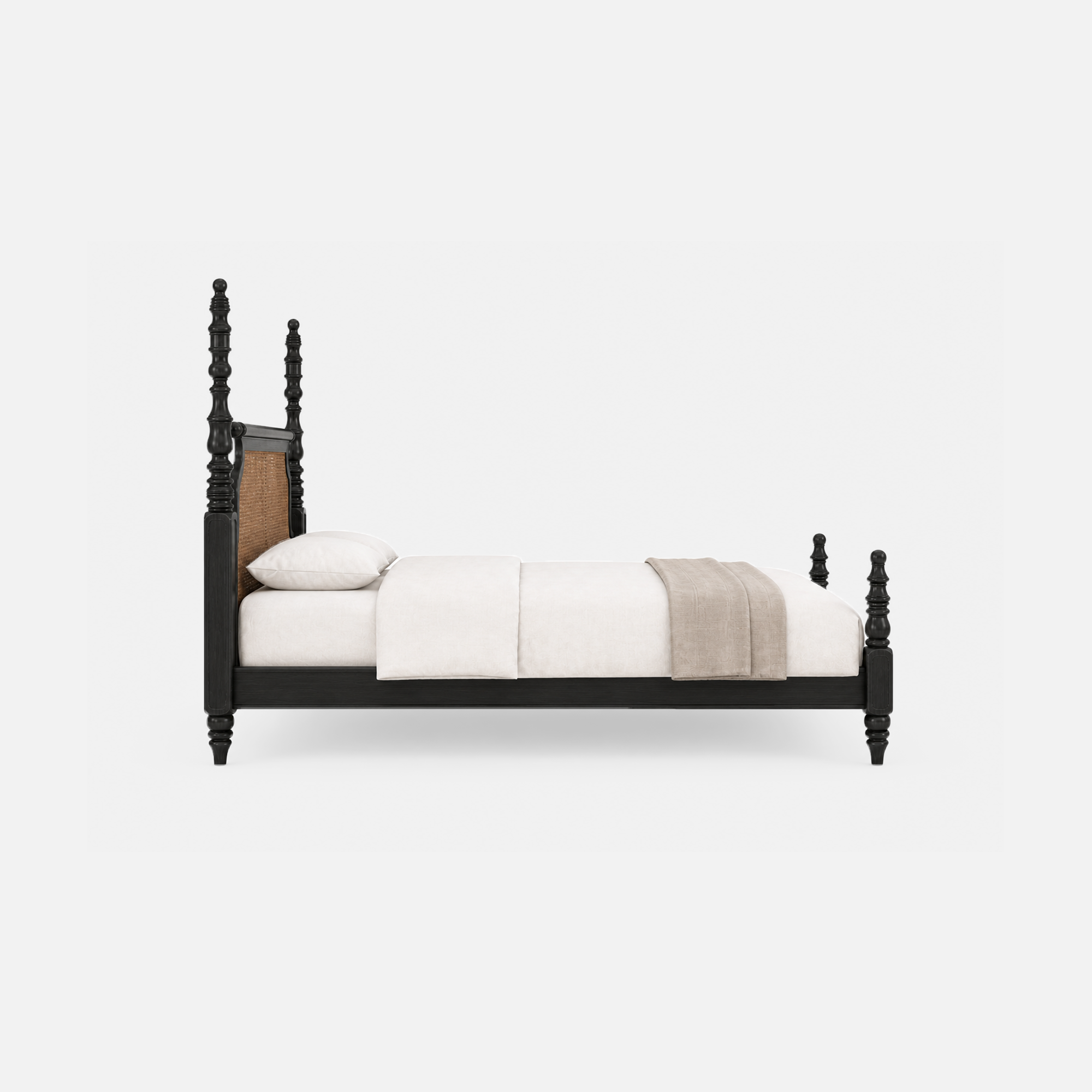 Fernando Cane Four-Poster Bed with Woven Headboard