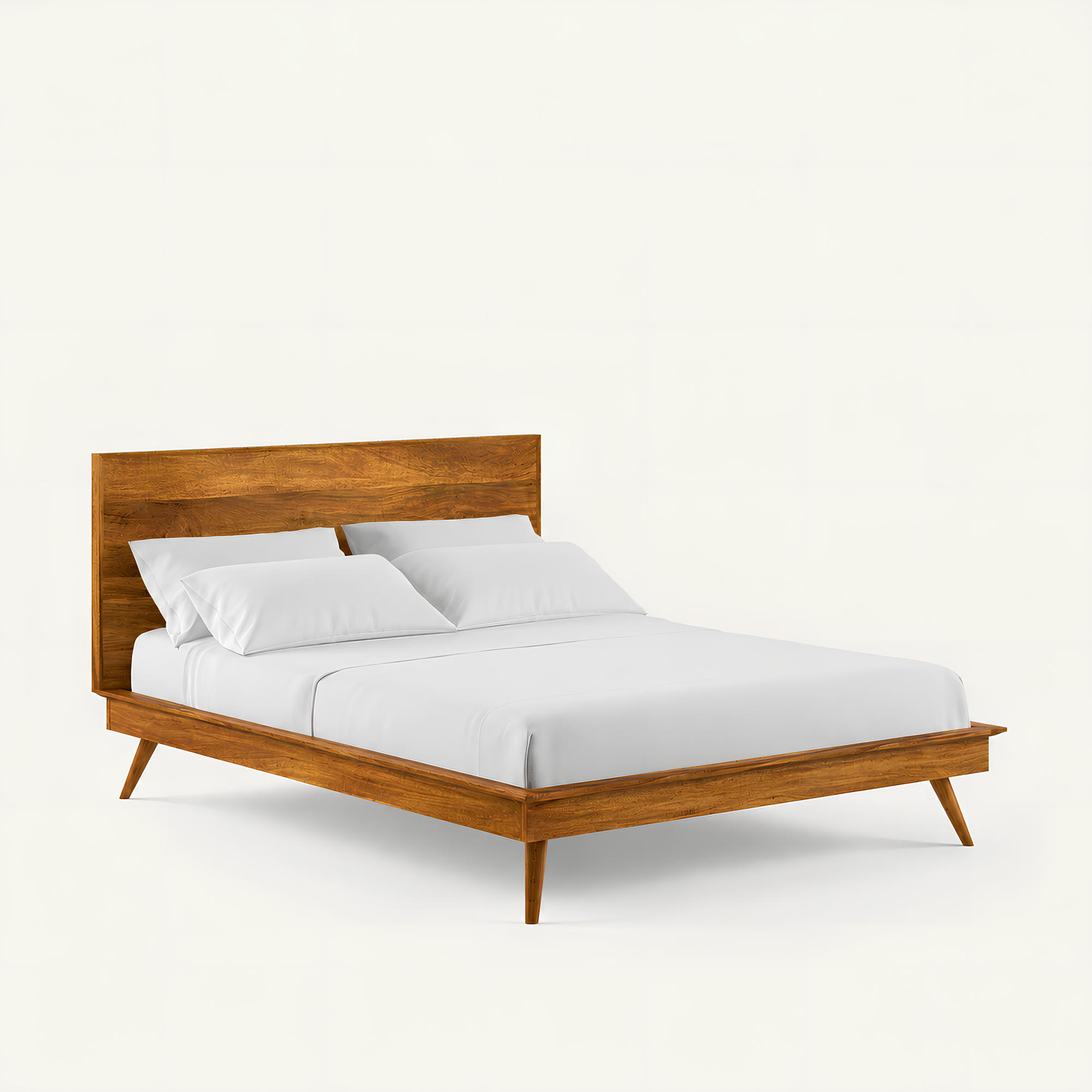 Fran Solid Wood Scandinavian Style Bed