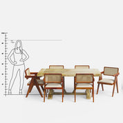 Gable Large Dining Table with Pierre Chairs - 4, 6 & 8 Seater/ All sizes - Crafts Mill Bespoke Furniture - Dining