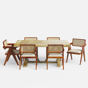 Gable Large Dining Table with Pierre Chairs - 6 Seater/175 cm - Crafts Mill Bespoke Furniture - Dining