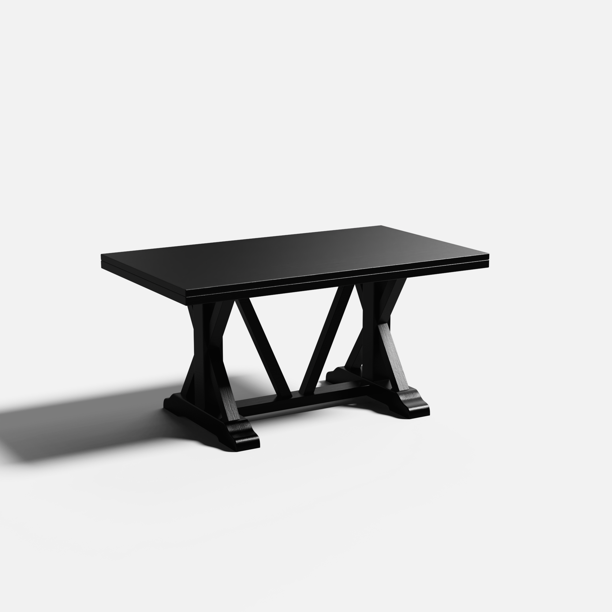 Gable Luxury Dining Table - 6 Seater - 150 cm x 90 cm x 76 cm - Mango