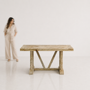 Gable Luxury Dining Table - 6 Seater - 150 cm x 90 cm x 76 cm - Mango