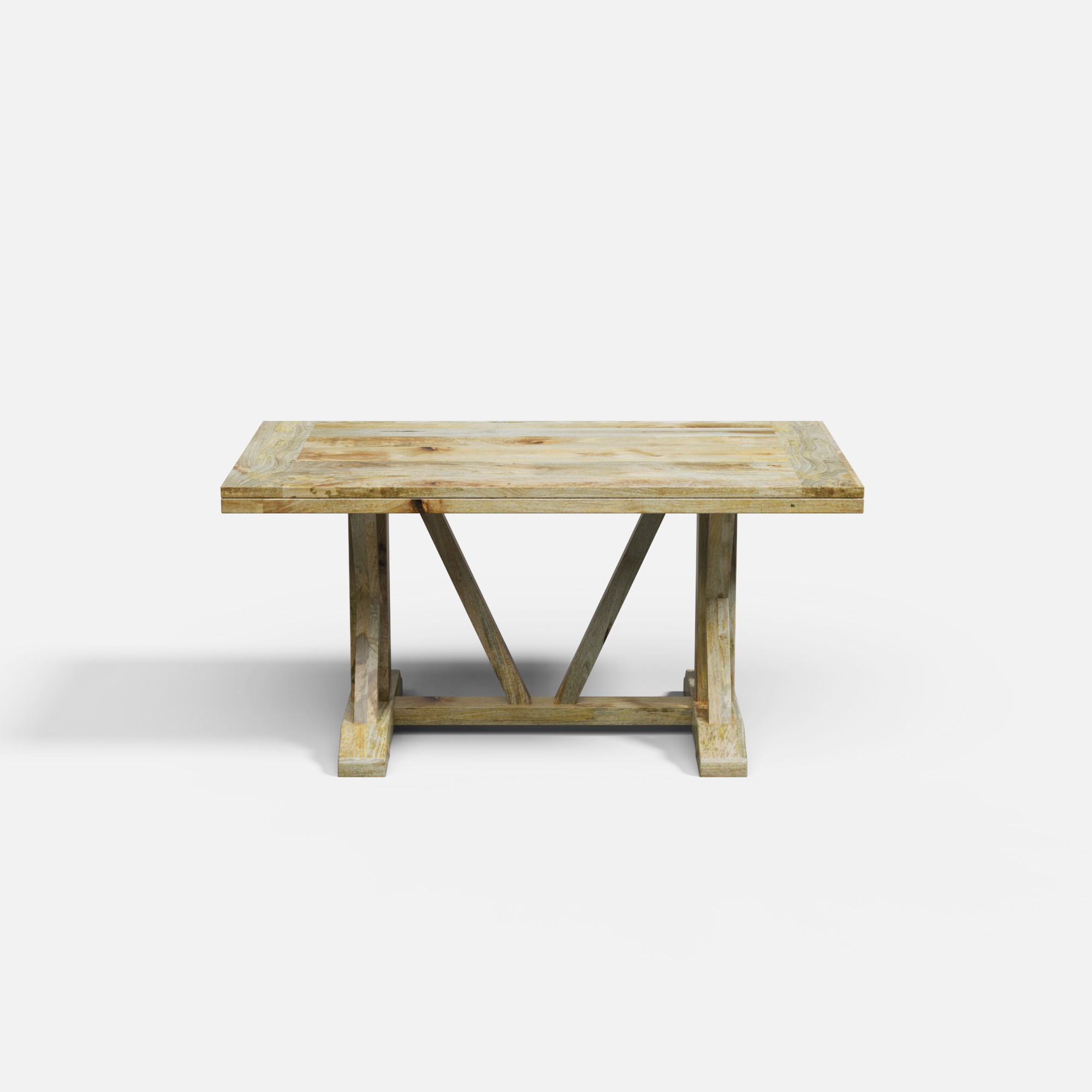 Gable Luxury Dining Table - 6 Seater - 150 cm x 90 cm x 76 cm - Mango
