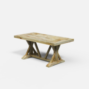 Gable Luxury Dining Table - Large 6 Seater - 175 cm x 90 cm x 76 cm - Mango