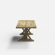 Gable Luxury Dining Table - Large 6 Seater - 175 cm x 90 cm x 76 cm - Mango