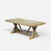 Gable Luxury Dining Table - 8 Seater - 210 cm x 100 cm x 76 cm - Mango