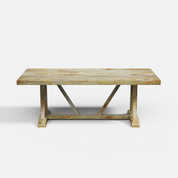 Gable Luxury Dining Table - 8 Seater - 210 cm x 100 cm x 76 cm - Mango
