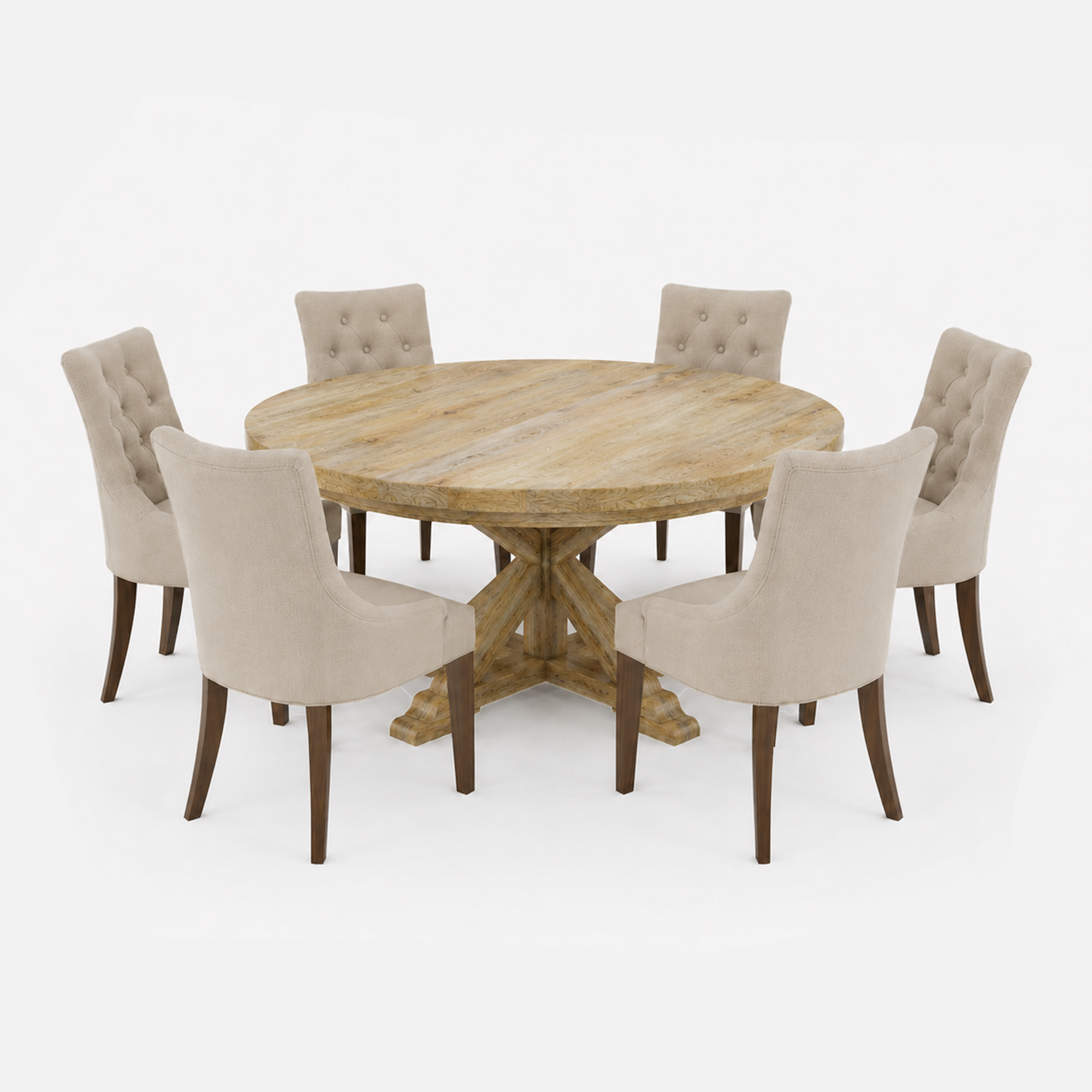 Gable-espana-round-dining-set-150cm-natural-mango-table-6-chair-walnut-on-sheesham-fur-beige-fabric-V1.png