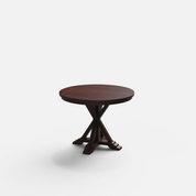 Gable Luxury Round Dining Table - 4 Seater - 100 cm Dia x 76 cm - Mango
