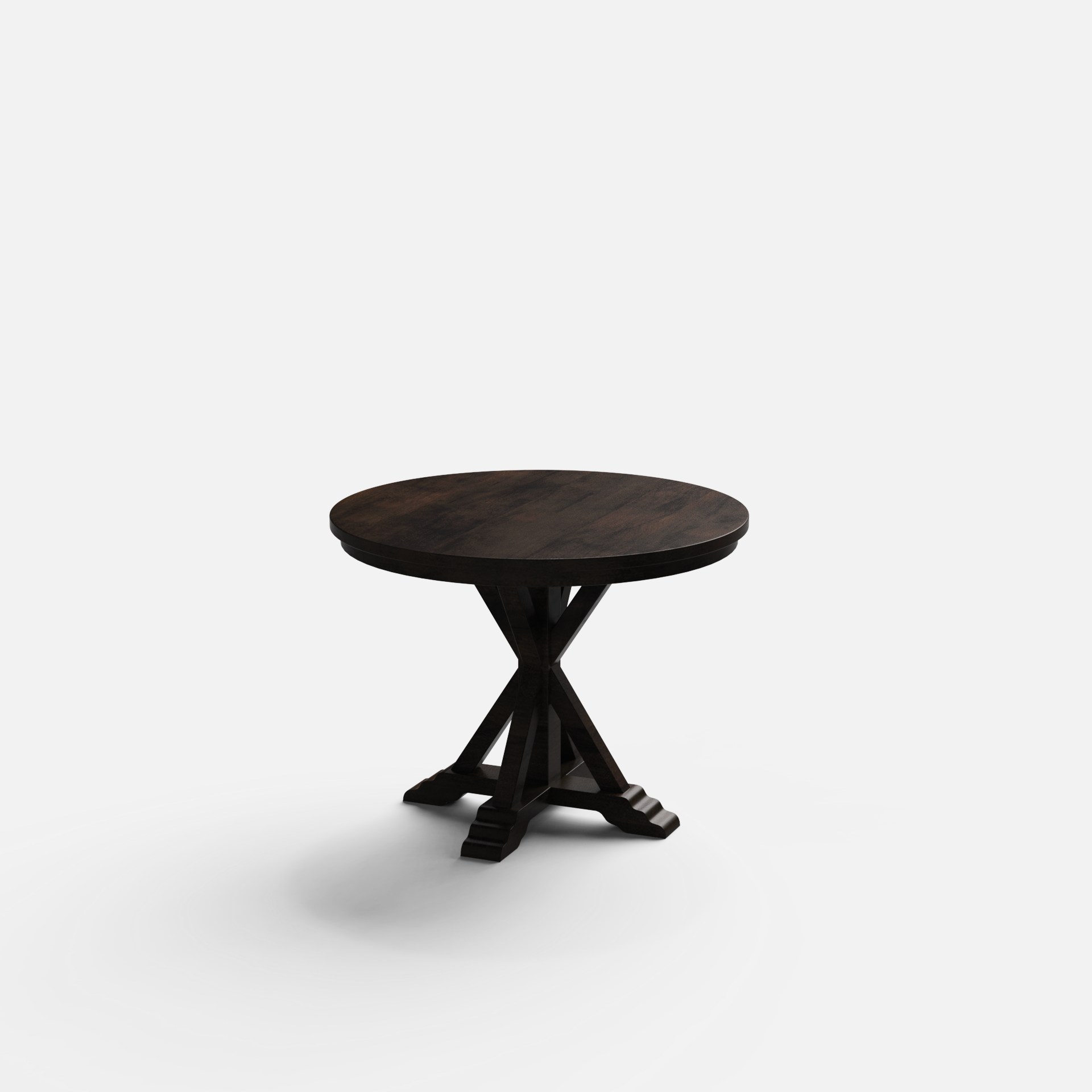 Gable Luxury Round Dining Table - 4 Seater - 100 cm Dia x 76 cm - Mango