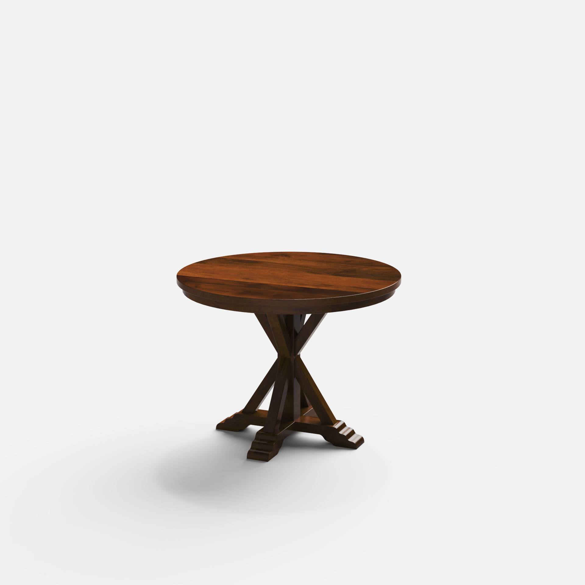Gable Luxury Round Dining Table - 4 Seater - 100 cm Dia x 76 cm - Mango