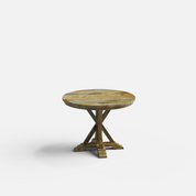 Gable Luxury Round Dining Table - 4 Seater - 100 cm Dia x 76 cm - Mango