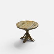 Gable Luxury Round Dining Table - 4 Seater - 100 cm Dia x 76 cm - Mango