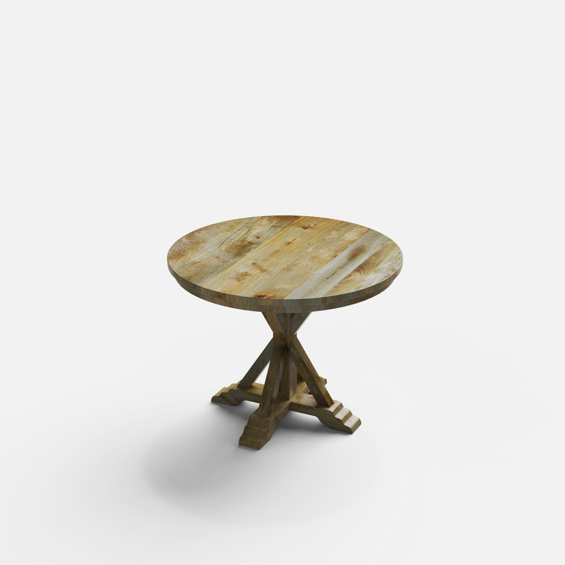 Gable Luxury Round Dining Table - 4 Seater - 100 cm Dia x 76 cm - Mango