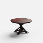 Gable Luxury Round Dining Table - 4 Seater - 130 cm Dia x 76 cm - Mango