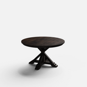Gable Luxury Round Dining Table - 4 Seater - 130 cm Dia x 76 cm - Mango