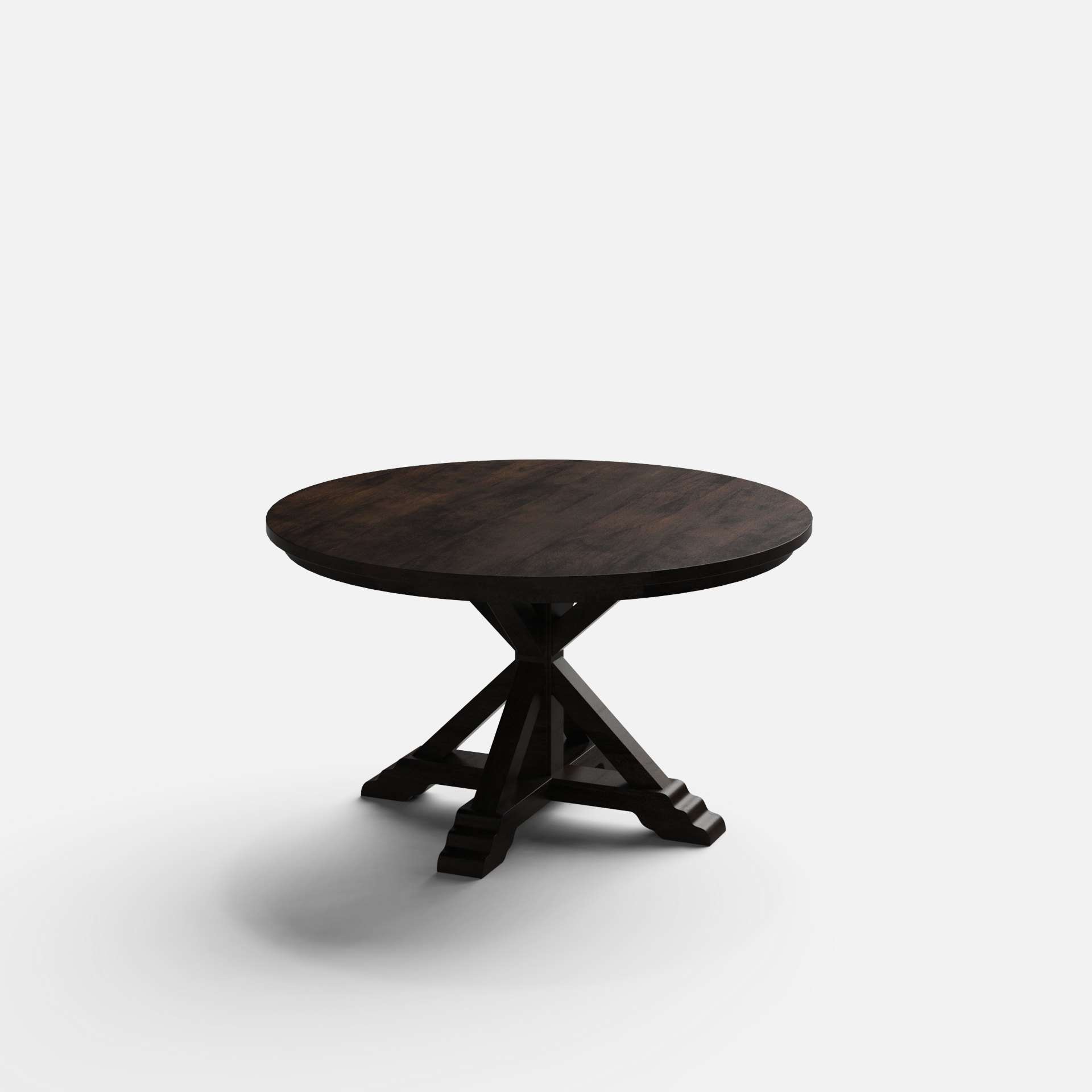 Gable Luxury Round Dining Table - 4 Seater - 130 cm Dia x 76 cm - Mango