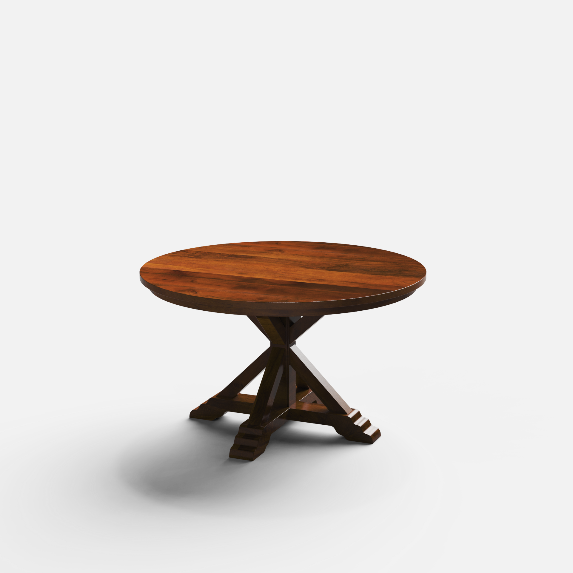 Gable Luxury Round Dining Table - 4 Seater - 130 cm Dia x 76 cm - Mango
