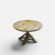 Gable Luxury Round Dining Table - 4 Seater - 130 cm Dia x 76 cm - Mango
