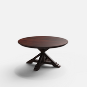 Gable Luxury Round Dining Table - 6 Seater - 150 cm Dia x 76 cm - Mango