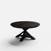 Gable Luxury Round Dining Table - 6 Seater - 150 cm Dia x 76 cm - Mango