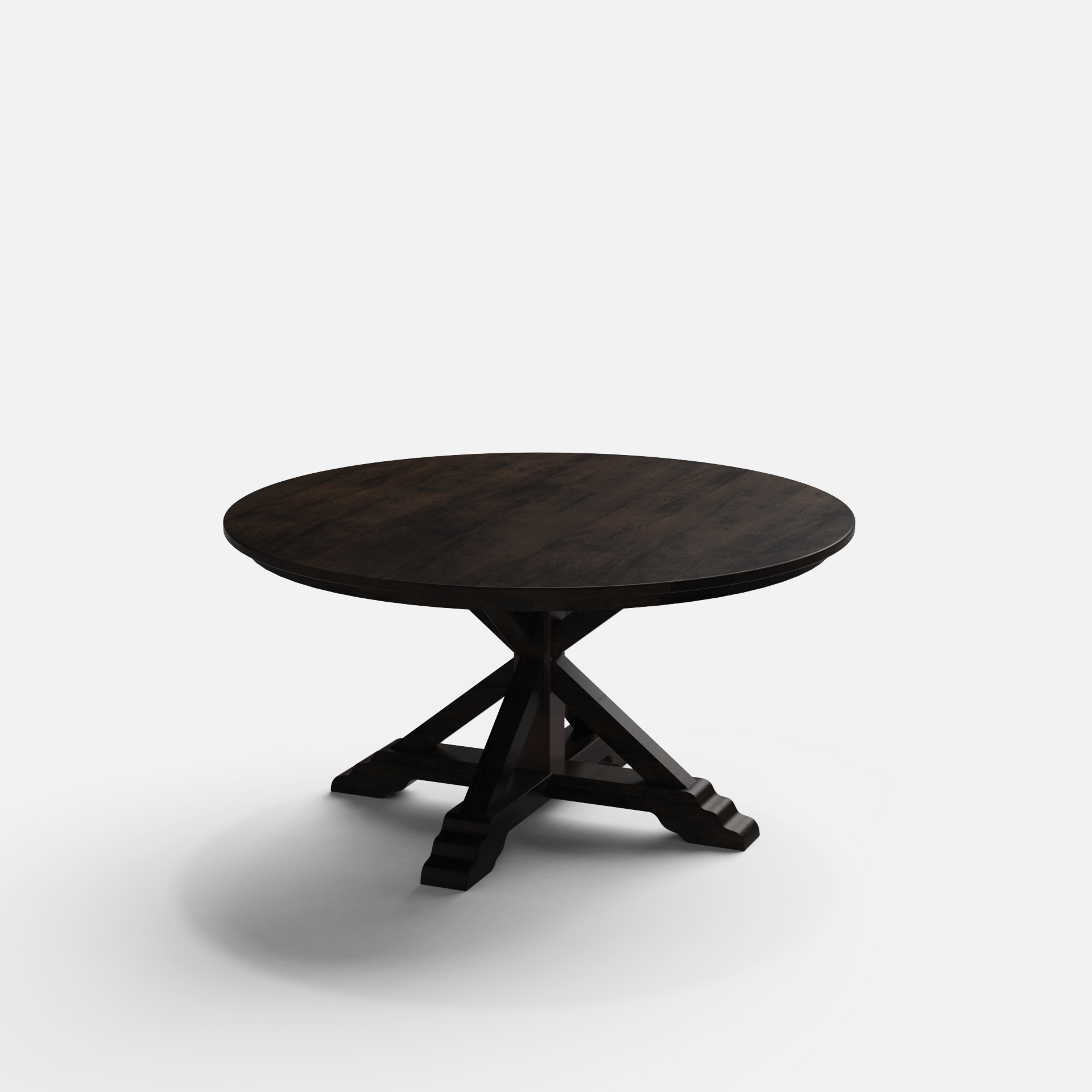Gable Luxury Round Dining Table - 6 Seater - 150 cm Dia x 76 cm - Mango