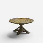 Gable Luxury Round Dining Table - 6 Seater - 150 cm Dia x 76 cm - Mango