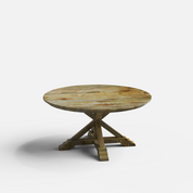 Gable Luxury Round Dining Table - 6 Seater - 150 cm Dia x 76 cm - Mango