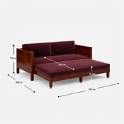 Greer 2 Seater Sofa Bed - 61.8"