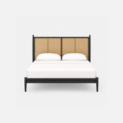 Harbor Woven Cane Wood Bed Frame
