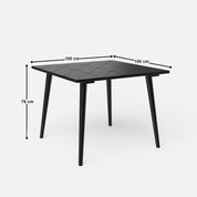 Helena-Pierre Black Dining Table Set -  4, 6 Seater - All Sizes - Crafts Mill Bespoke Furniture - Dining