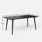 Helena-Pierre Black Dining Table Set -  4, 6 Seater - All Sizes - Crafts Mill Bespoke Furniture - Dining