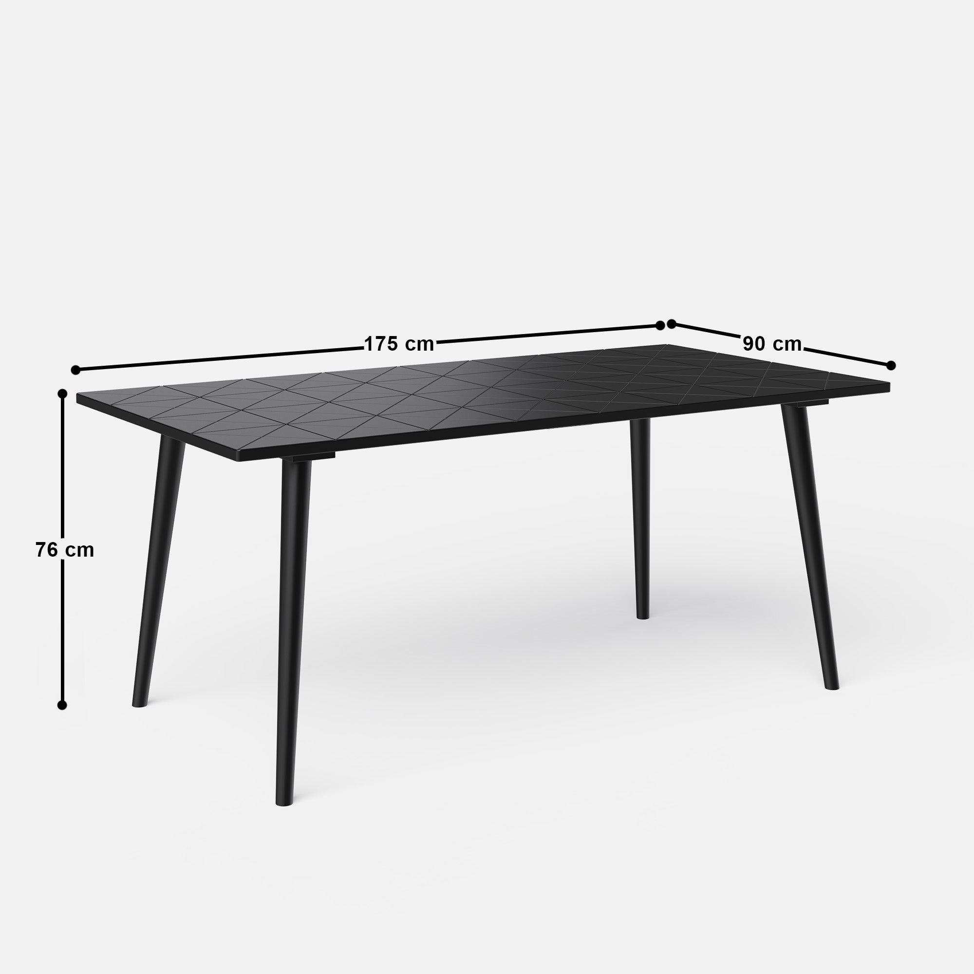 Helena-Pierre Black Dining Table Set -  4, 6 Seater - All Sizes - Crafts Mill Bespoke Furniture - Dining