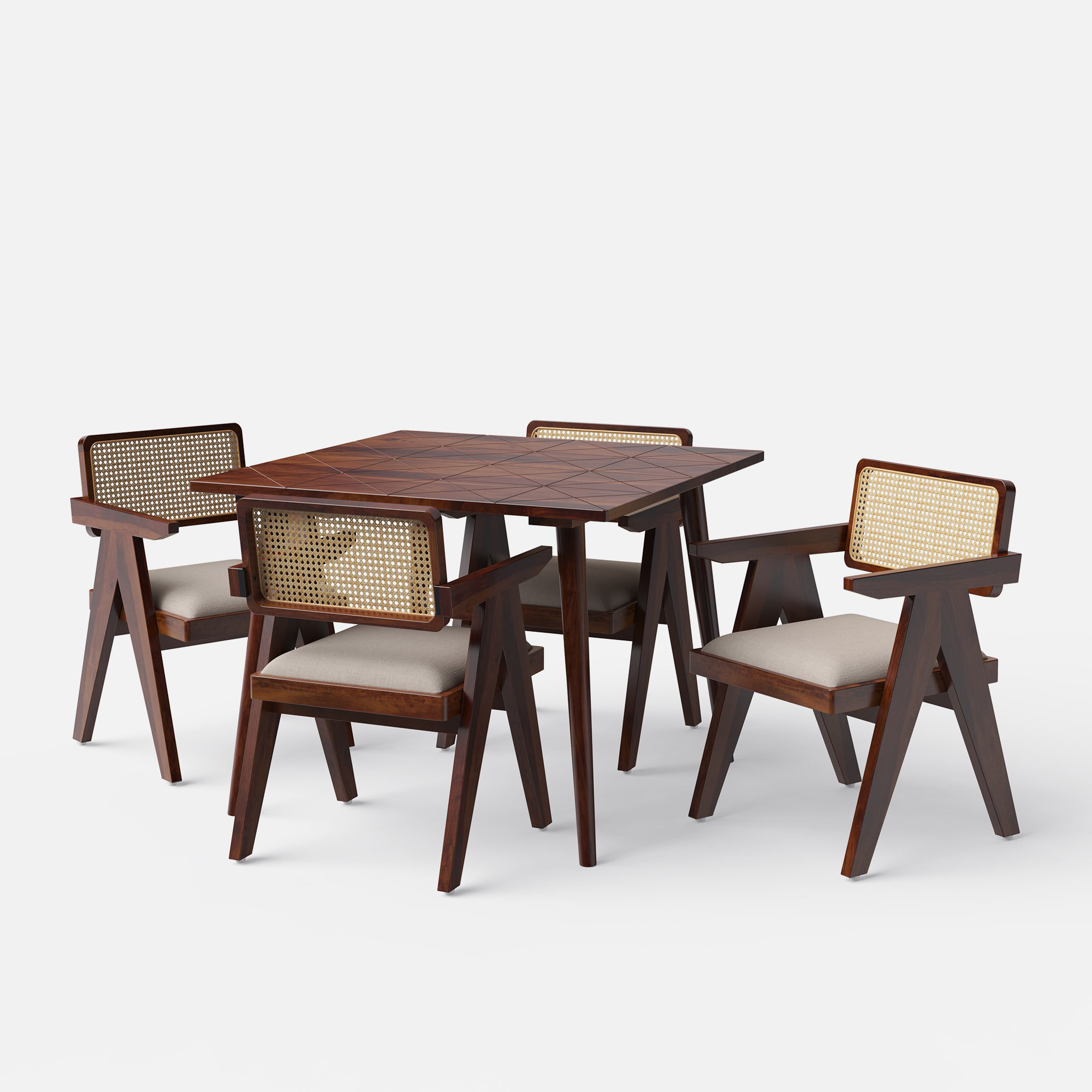 Helena-Pierre Provincial Teak Dining Table Set - 4, 6 Seater - All Sizes - Crafts Mill Bespoke Furniture - Dining