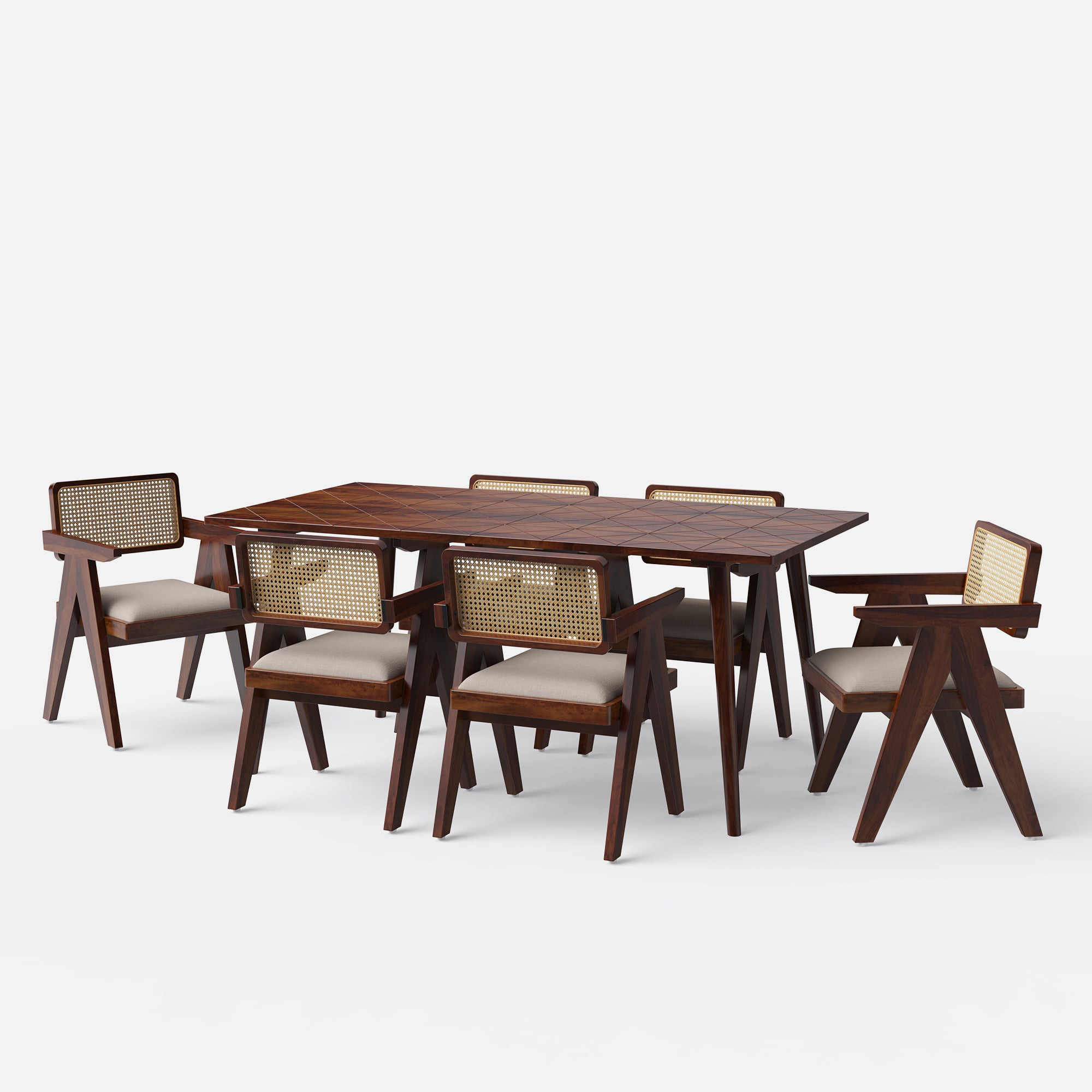 Helena-Pierre Provincial Teak Dining Table Set - 4, 6 Seater - All Sizes - Crafts Mill Bespoke Furniture - Dining