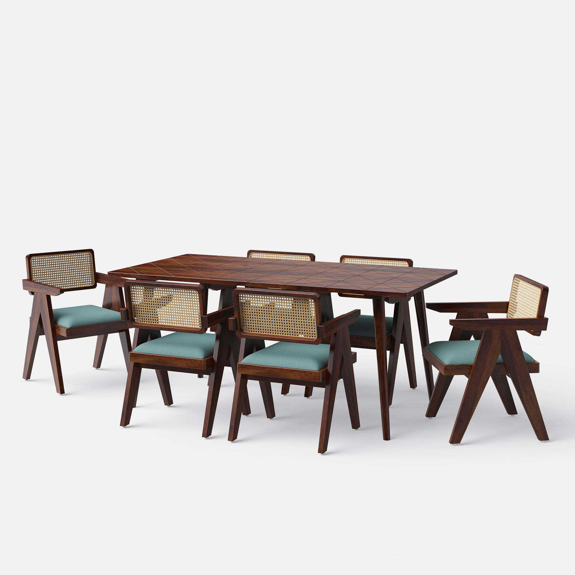 Helena-Pierre Provincial Teak Dining Table Set - 4, 6 Seater - All Sizes - Crafts Mill Bespoke Furniture - Dining