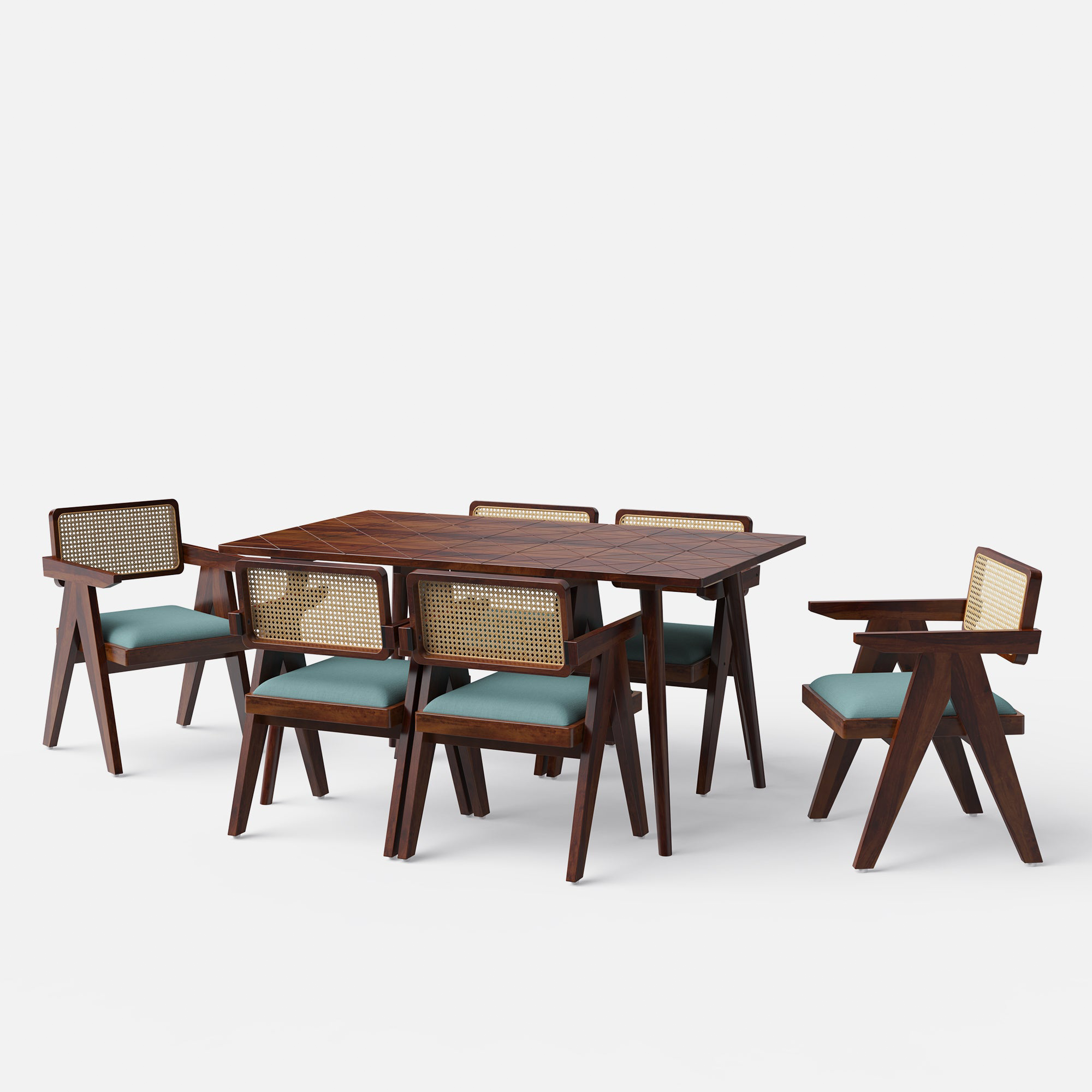 Helena-Pierre Provincial Teak Dining Table Set - 4, 6 Seater - All Sizes - Crafts Mill Bespoke Furniture - Dining