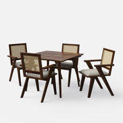 Helena-Flora Walnut Dining Table Set - 4 & 6 Seater - All Sizes - Crafts Mill Bespoke Furniture - Dining