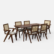 Helena-Flora Walnut Dining Table Set - 6 Seater/175 cm - Crafts Mill Bespoke Furniture - Dining