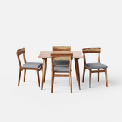 Helena-Middleton Dining Table Set - 4 Seater - Table (100 cm x 100 cm x 76 cm) + 4 Middleton Chairs - Sheesham