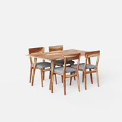 Helena-Middleton Dining Table Set - 4 Seater - Table (150 cm x 90 cm x 76 cm) + 4 Middleton Chairs - Sheesham