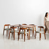 Helena-Arendt Dining Table Set - 6 Seater - Table (150 cm x 90 cm x 76 cm) + 6 Arendt Chairs - Sheesham